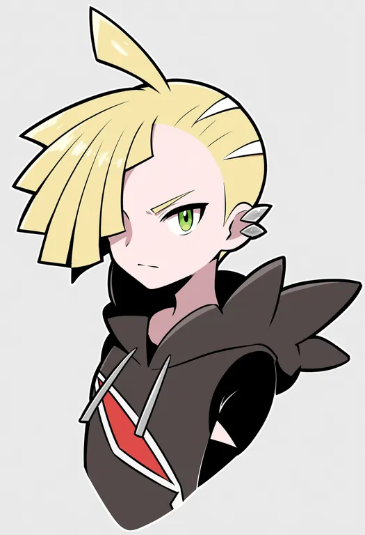 masterpiece, best quality, score_7, safe, gladion (pokemon), pokemon, solo, upper body, simple background — by k3scat, made with ComfyUI