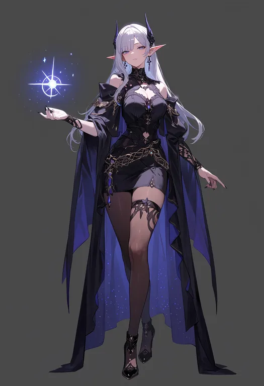 masterpiece, best quality, score_7, safe, casting spell, 1girl, solo, simple background — by k3scat, made with ComfyUI