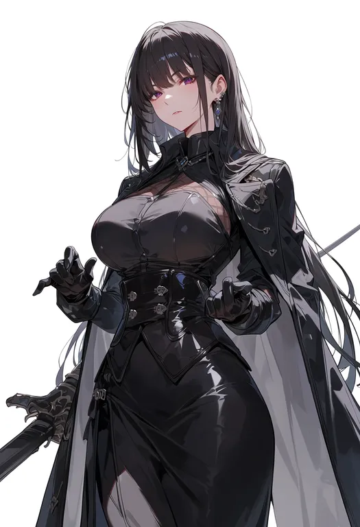 masterpiece, best quality, score_7, safe, scarlet weather rhapsody, solo, simple background — by k3scat, made with ComfyUI
