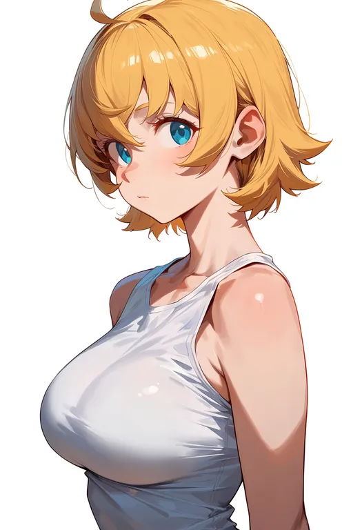 masterpiece, best quality, score_7, safe, saeki miria, solo, upper body, simple background — by k3scat, made with ComfyUI