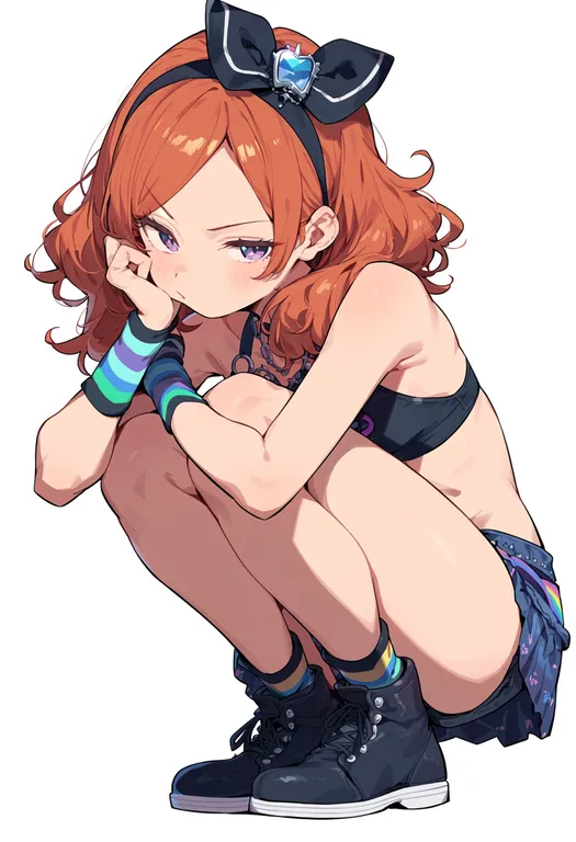 masterpiece, best quality, score_7, safe, pretty rhythm rainbow live, solo, simple background — by k3scat, made with ComfyUI
