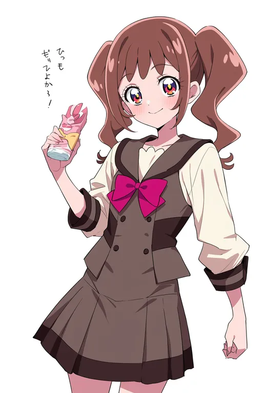 masterpiece, best quality, score_7, safe, wonderful precure!, solo, simple background — by k3scat, made with ComfyUI
