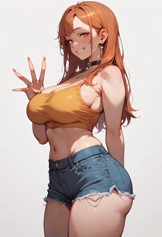 masterpiece, best quality, score_7, safe, pukey goddess shot trick, solo, simple background — by k3scat, made with ComfyUI