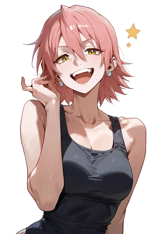 masterpiece, best quality, score_7, safe, haruhara haruko, solo, upper body, simple background — by k3scat, made with ComfyUI