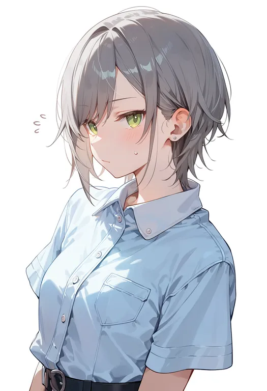 masterpiece, best quality, score_7, safe, hinomori shiho, solo, upper body, simple background — by k3scat, made with ComfyUI