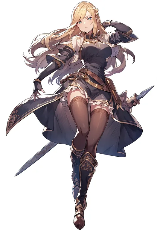 masterpiece, best quality, score_7, safe, shinkai no valkyrie, solo, simple background — by k3scat, made with ComfyUI