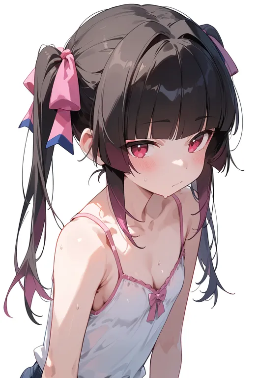 masterpiece, best quality, score_7, safe, tsukuyomi shirabe, solo, upper body, simple background — by k3scat, made with ComfyUI