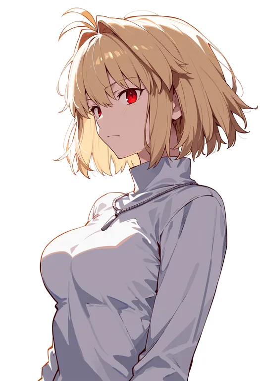 masterpiece, best quality, score_7, safe, arcueid brunestud, tsukihime, solo, upper body, simple background — by k3scat, made with ComfyUI