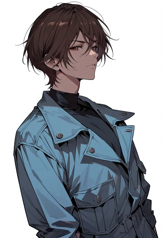 masterpiece, best quality, score_7, safe, kenjou akira, solo, upper body, simple background — by k3scat, made with ComfyUI