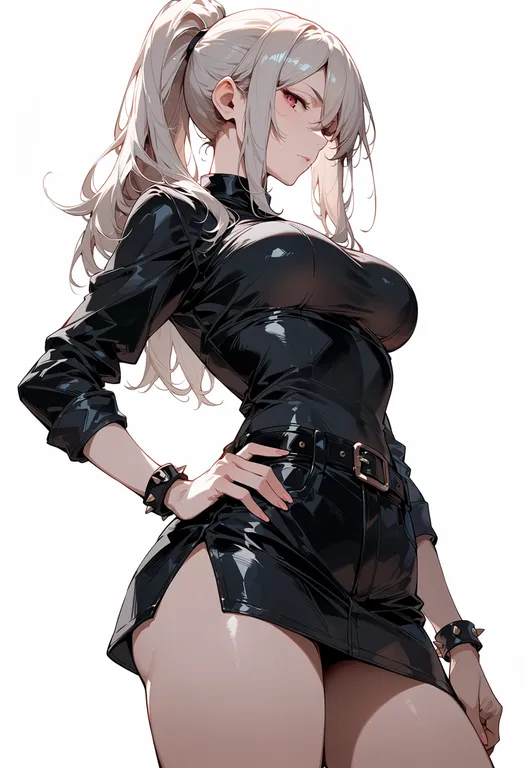 masterpiece, best quality, score_7, safe, akuma no riddle, solo, simple background — by k3scat, made with ComfyUI