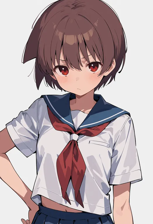 masterpiece, best quality, score_7, safe, miyanaga saki, solo, upper body, simple background — by k3scat, made with ComfyUI