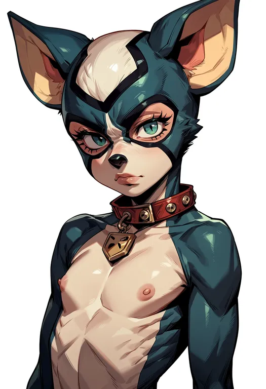 masterpiece, best quality, score_7, safe, iggy (jojo), solo, upper body, simple background — by k3scat, made with ComfyUI