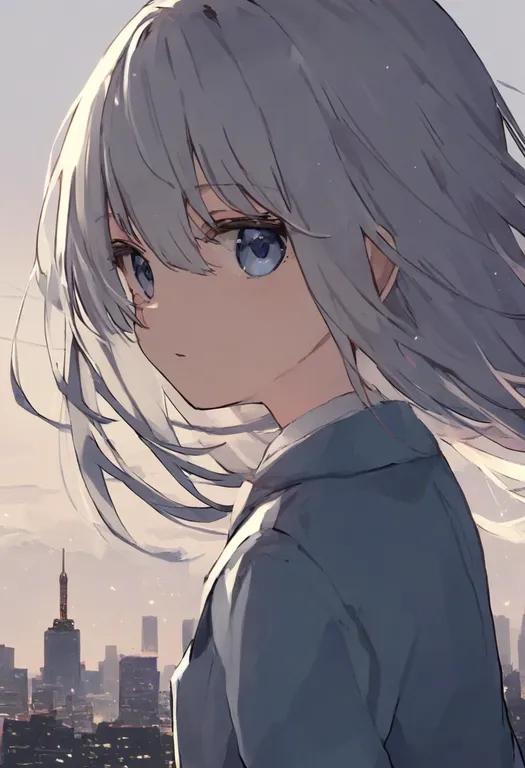 masterpiece, best quality, general, skyline, 1girl, solo, simple background — by k3scat, made with ComfyUI