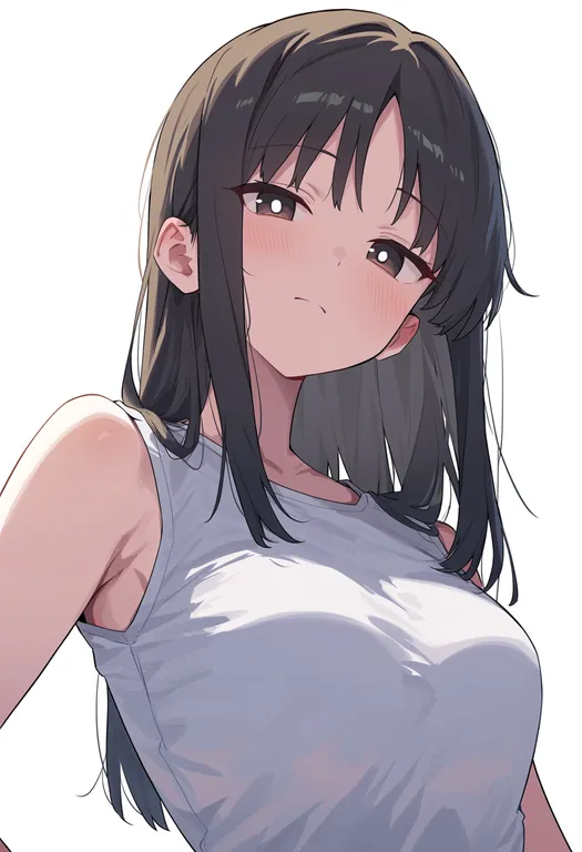 masterpiece, best quality, score_7, safe, minakami mai, solo, upper body, simple background — by k3scat, made with ComfyUI