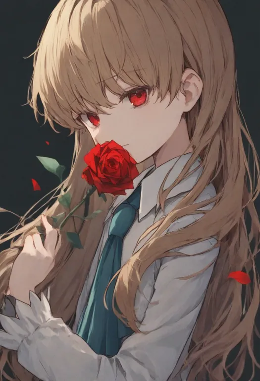 masterpiece, best quality, general, mary (ib), ib, solo, upper body, simple background — by k3scat, made with ComfyUI
