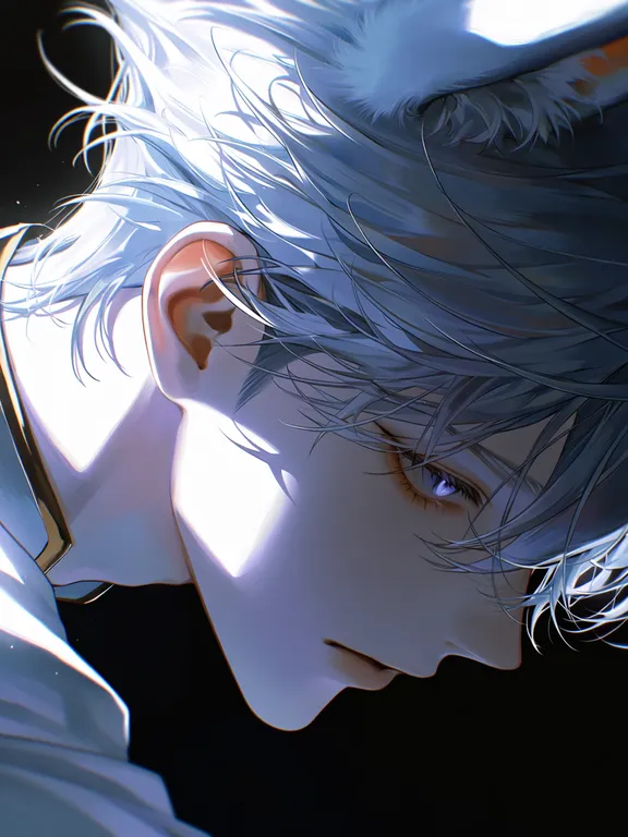 1boy, solo, fox ear, white, pale skin, perfect face, masterpiece, best quality, score_7, score_9, score_8, newest… — by chchche, made with ComfyUI
