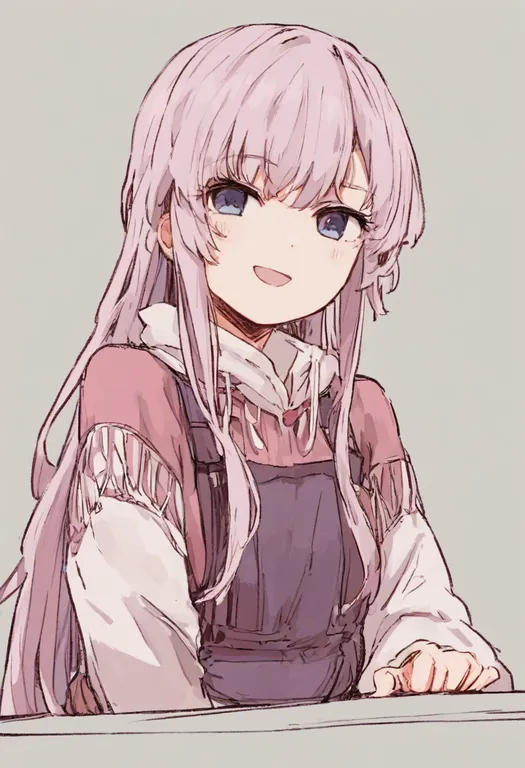 masterpiece, best quality, general, hand on table, 1girl, solo, simple background — by k3scat, made with ComfyUI