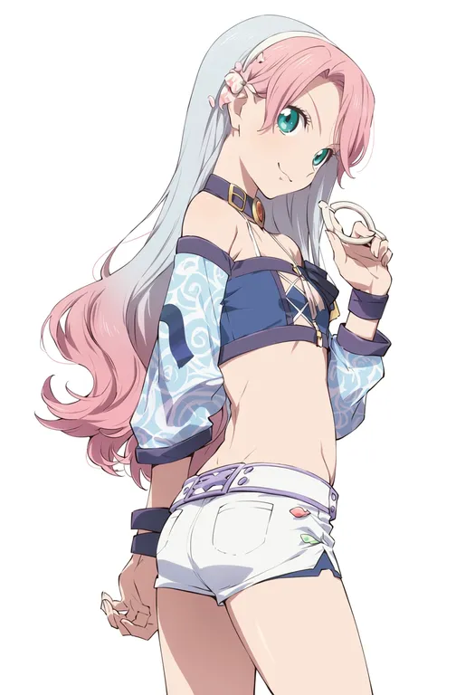 masterpiece, best quality, score_7, safe, tales of asteria, solo, simple background — by k3scat, made with ComfyUI