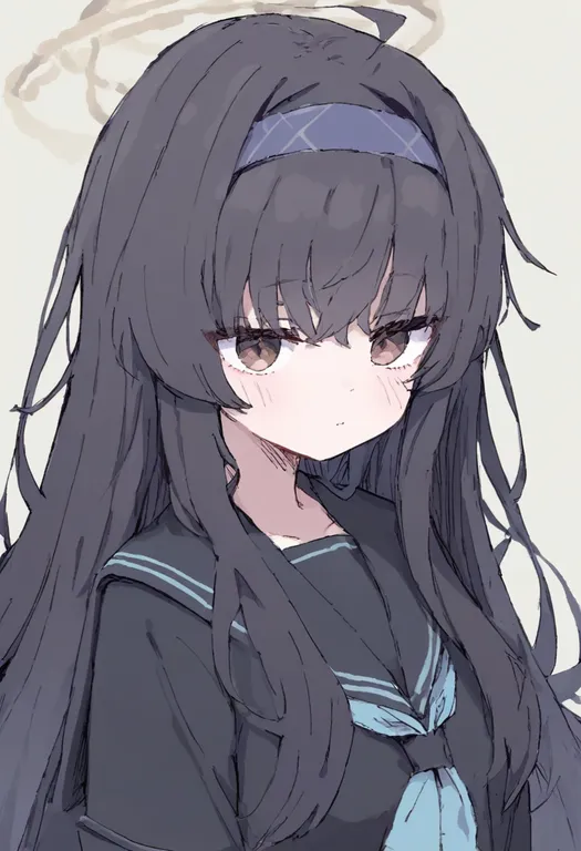 masterpiece, best quality, general, black shirt, 1girl, solo, simple background — by k3scat, made with ComfyUI
