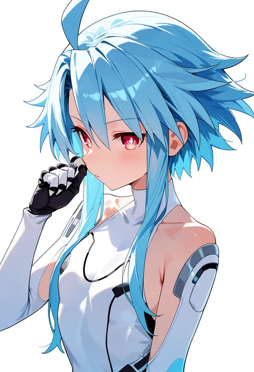 masterpiece, best quality, score_7, safe, white heart (neptunia), solo, upper body, simple background — by k3scat, made with ComfyUI