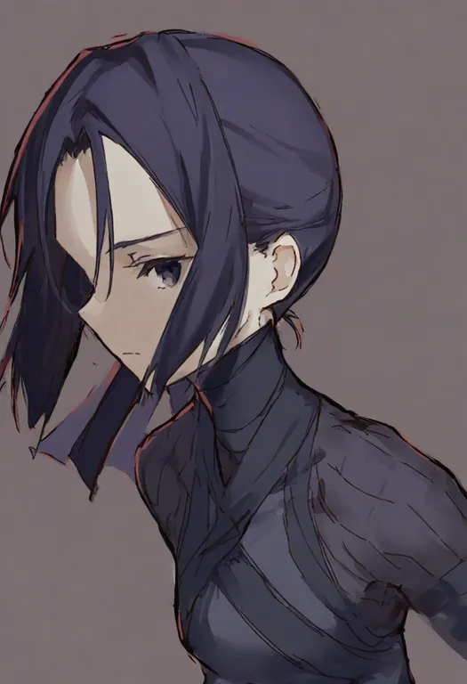 masterpiece, best quality, general, female assassin (fate/zero), fate/zero, solo, upper body, simple background — by k3scat, made with ComfyUI