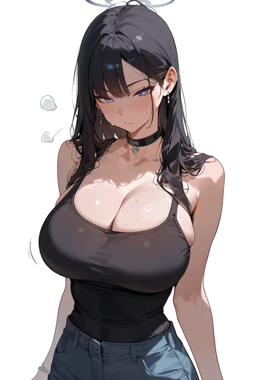 masterpiece, best quality, score_7, safe, milk, 1girl, solo, upper body, simple background — by k3scat, made with ComfyUI