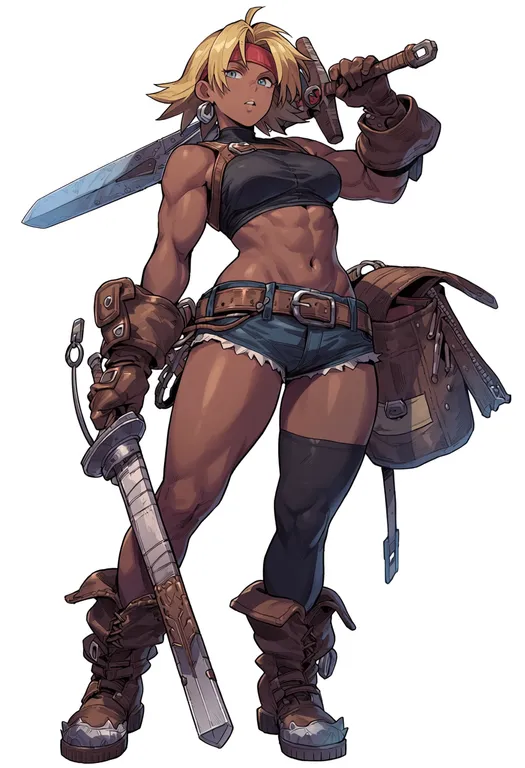 masterpiece, best quality, score_7, safe, wild arms 1, solo, simple background — by k3scat, made with ComfyUI