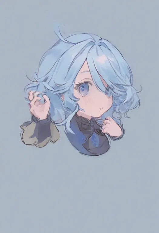 masterpiece, best quality, general, light blue hair, 1girl, solo, simple background — by k3scat, made with ComfyUI