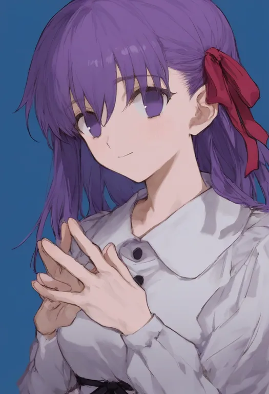 masterpiece, best quality, general, matou sakura (fate/zero), fate/zero, solo, upper body, simple background — by k3scat, made with ComfyUI