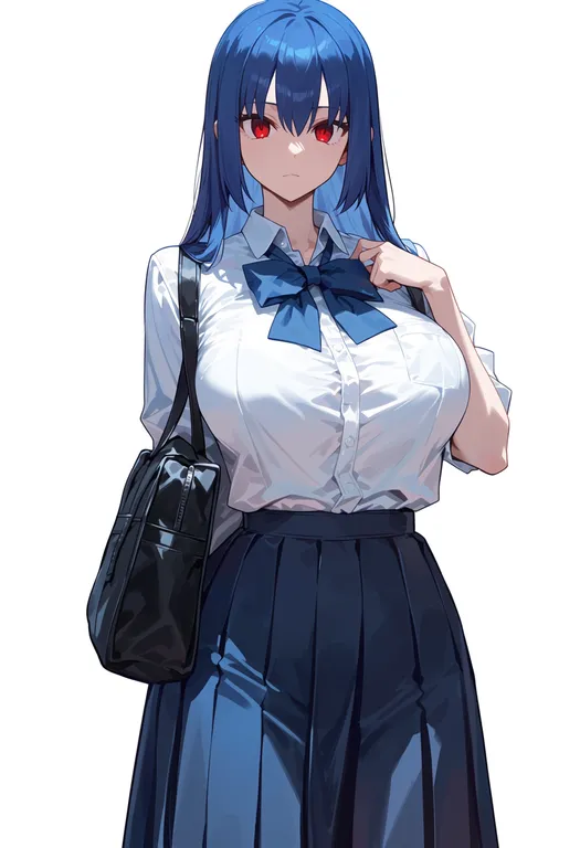 masterpiece, best quality, score_7, safe, tsukihime, solo, simple background — by k3scat, made with ComfyUI