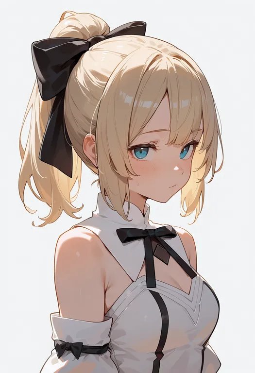 masterpiece, best quality, score_7, safe, saber lily, solo, upper body, simple background — by k3scat, made with ComfyUI