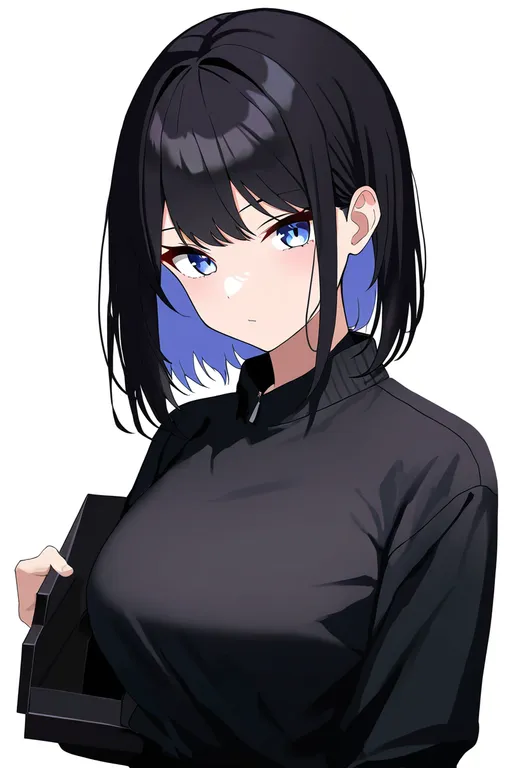 masterpiece, best quality, newest, absurdres, highres, safe, holding_box, 1girl, solo, upper_body, simple_background — by k3scat, made with ComfyUI