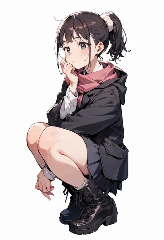 masterpiece, best quality, score_7, safe, akebi-chan no serafuku, solo, simple background — by k3scat, made with ComfyUI