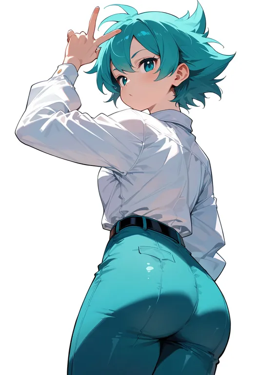 masterpiece, best quality, score_7, safe, fushigi na neko no machi meltier, solo, simple background — by k3scat, made with ComfyUI