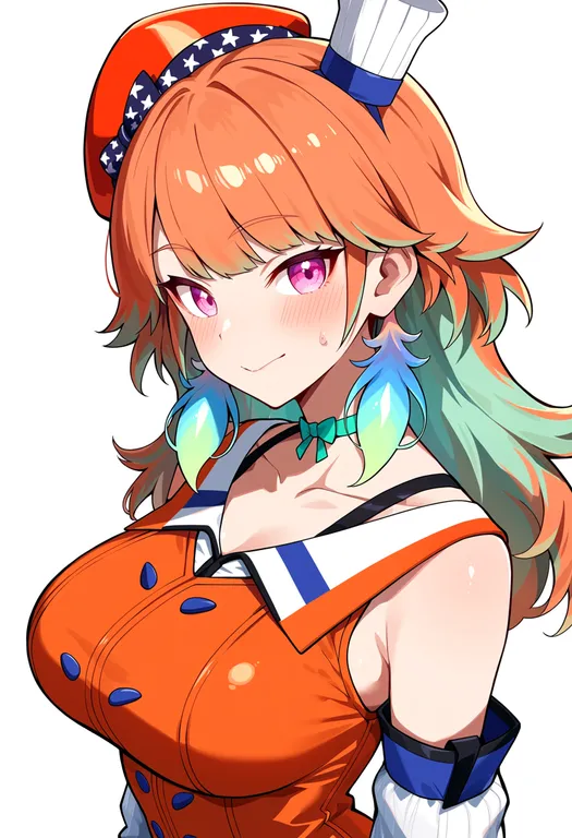 masterpiece, best quality, score_7, safe, kfp employee (takanashi kiara), solo, upper body, simple background — by k3scat, made with ComfyUI
