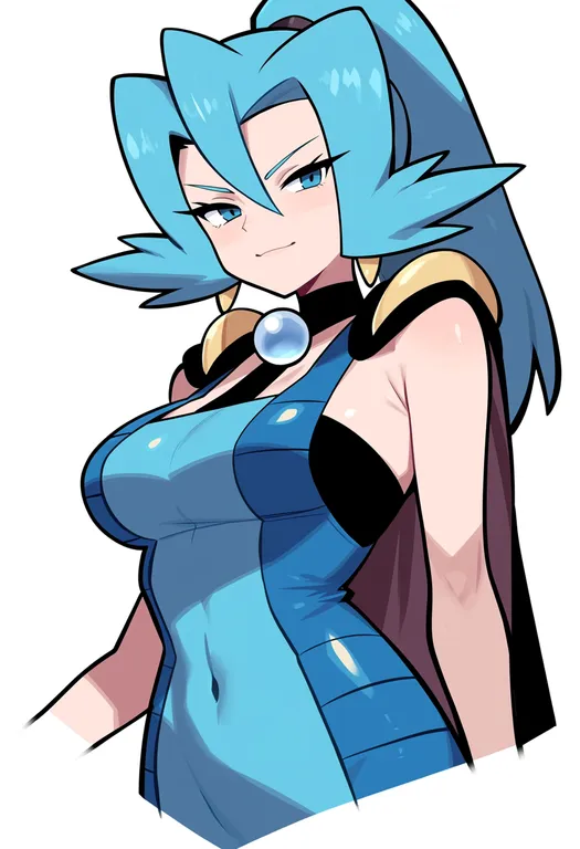 masterpiece, best quality, score_7, safe, clair (pokemon), pokemon, solo, upper body, simple background — by k3scat, made with ComfyUI
