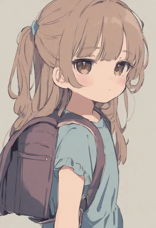 masterpiece, best quality, general, child, 1girl, solo, simple background — by k3scat, made with ComfyUI
