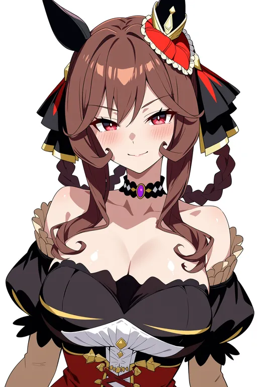 masterpiece, best quality, score_7, safe, gentildonna (regina dei fiori) (umamusume), umamusume, solo, upper body… — by k3scat, made with ComfyUI