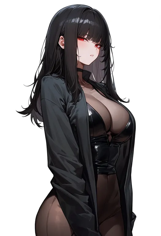 masterpiece, best quality, score_7, safe, demonbane, solo, simple background — by k3scat, made with ComfyUI