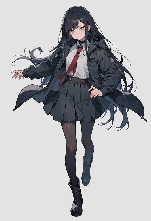 masterpiece, best quality, score_7, safe, kusari hime: euthanasia, solo, simple background — by k3scat, made with ComfyUI