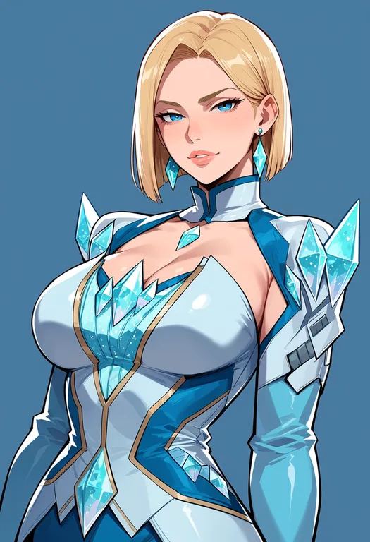 masterpiece, best quality, score_7, safe, emma frost, solo, upper body, simple background — by k3scat, made with ComfyUI