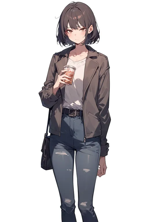 masterpiece, best quality, score_7, safe, analogue: a hate story, solo, simple background — by k3scat, made with ComfyUI