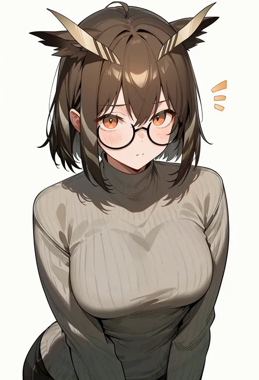 masterpiece, best quality, score_7, safe, silence (arknights), arknights, solo, upper body, simple background — by k3scat, made with ComfyUI