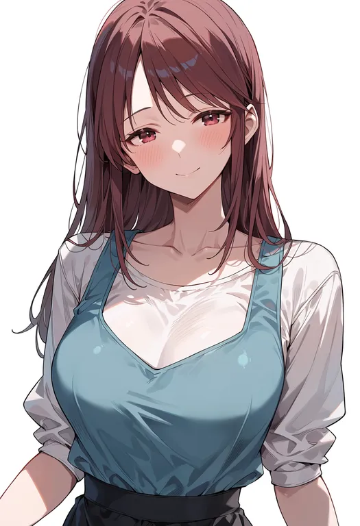 masterpiece, best quality, score_7, safe, mifune miyu, solo, upper body, simple background — by k3scat, made with ComfyUI