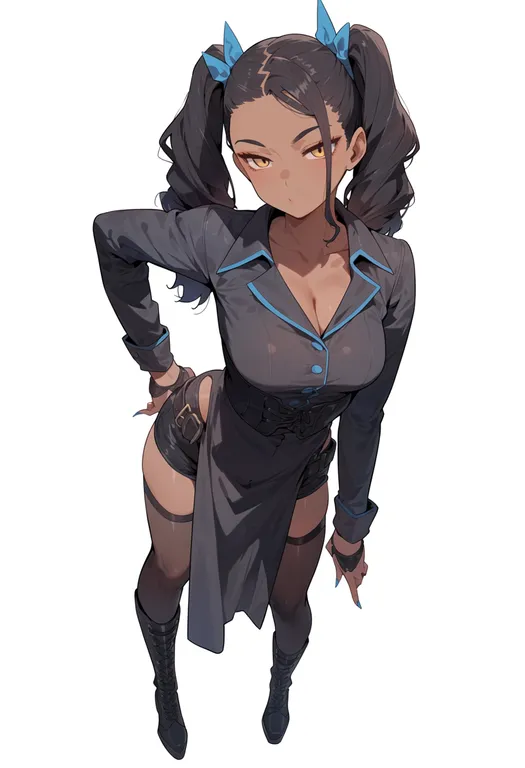 masterpiece, best quality, score_7, safe, basquash!, solo, full body, simple background — by k3scat, made with ComfyUI