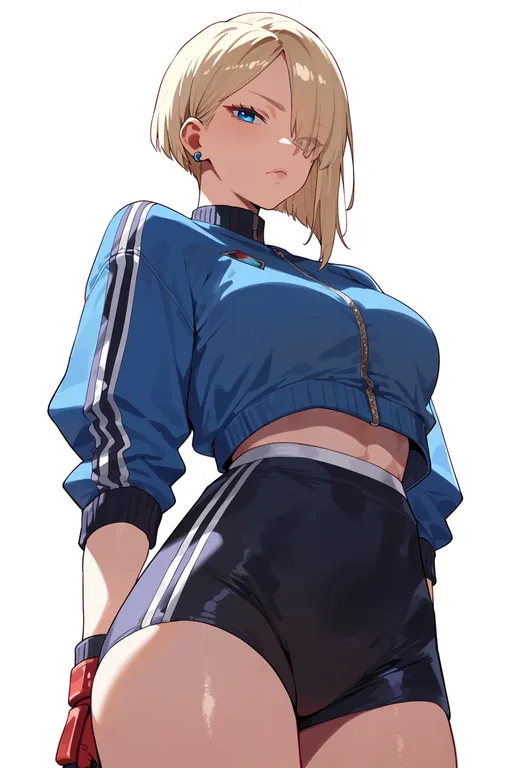 masterpiece, best quality, score_7, safe, street fighter iii (series), solo, simple background — by k3scat, made with ComfyUI