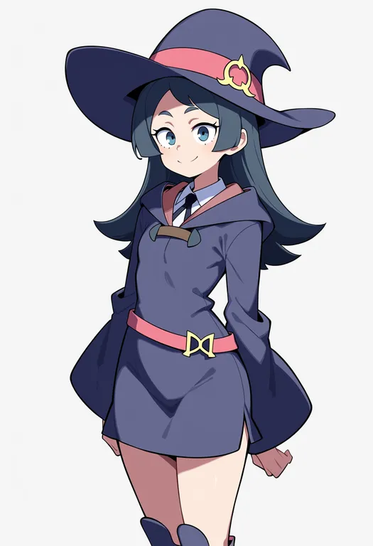 masterpiece, best quality, score_7, safe, little witch academia, solo, simple background — by k3scat, made with ComfyUI
