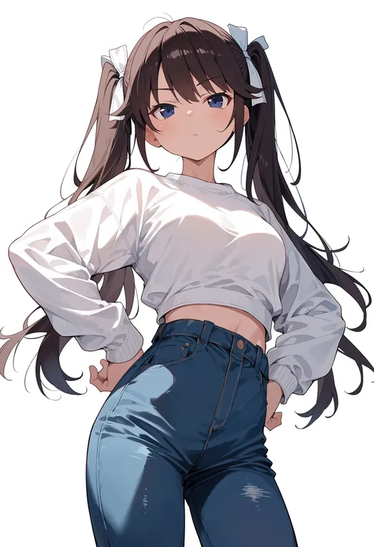 masterpiece, best quality, score_7, safe, grisaia no meikyuu, solo, simple background — by k3scat, made with ComfyUI
