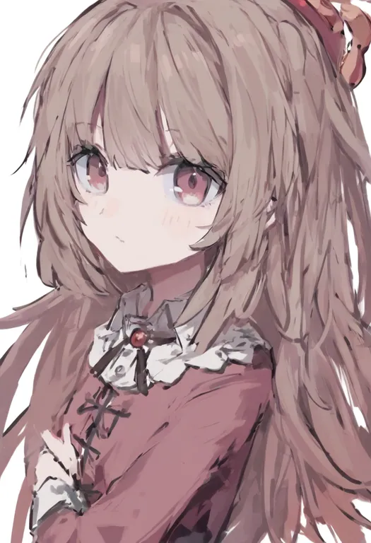 masterpiece, best quality, general, hand on own arm, 1girl, solo, upper body, simple background — by k3scat, made with ComfyUI
