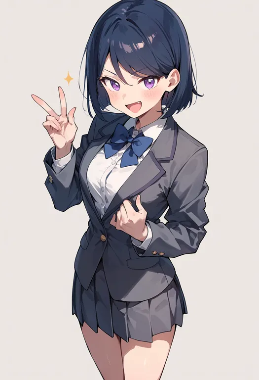 masterpiece, best quality, score_7, safe, kiratto pri chan, solo, simple background — by k3scat, made with ComfyUI